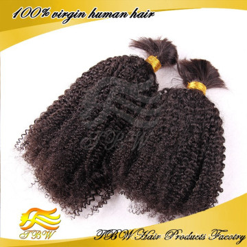 Achat en vrac de cheveux humains péruviens, extensions de cheveux en vrac en gros afro kinky